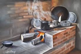 A chaleira no fogao de lenha . 99depot comenta....