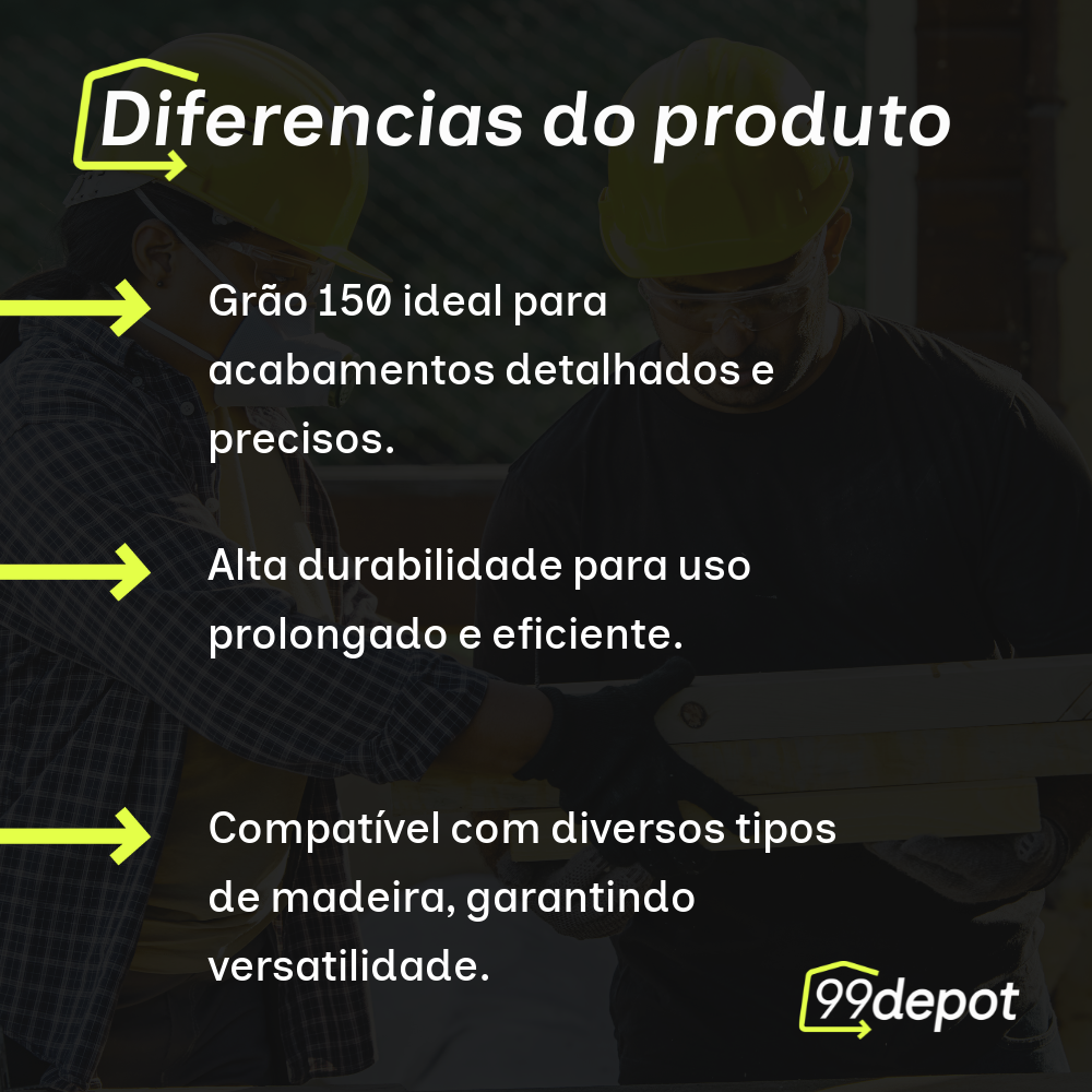 10 Lixas Madeira Grão 150 - Lixas Tatu