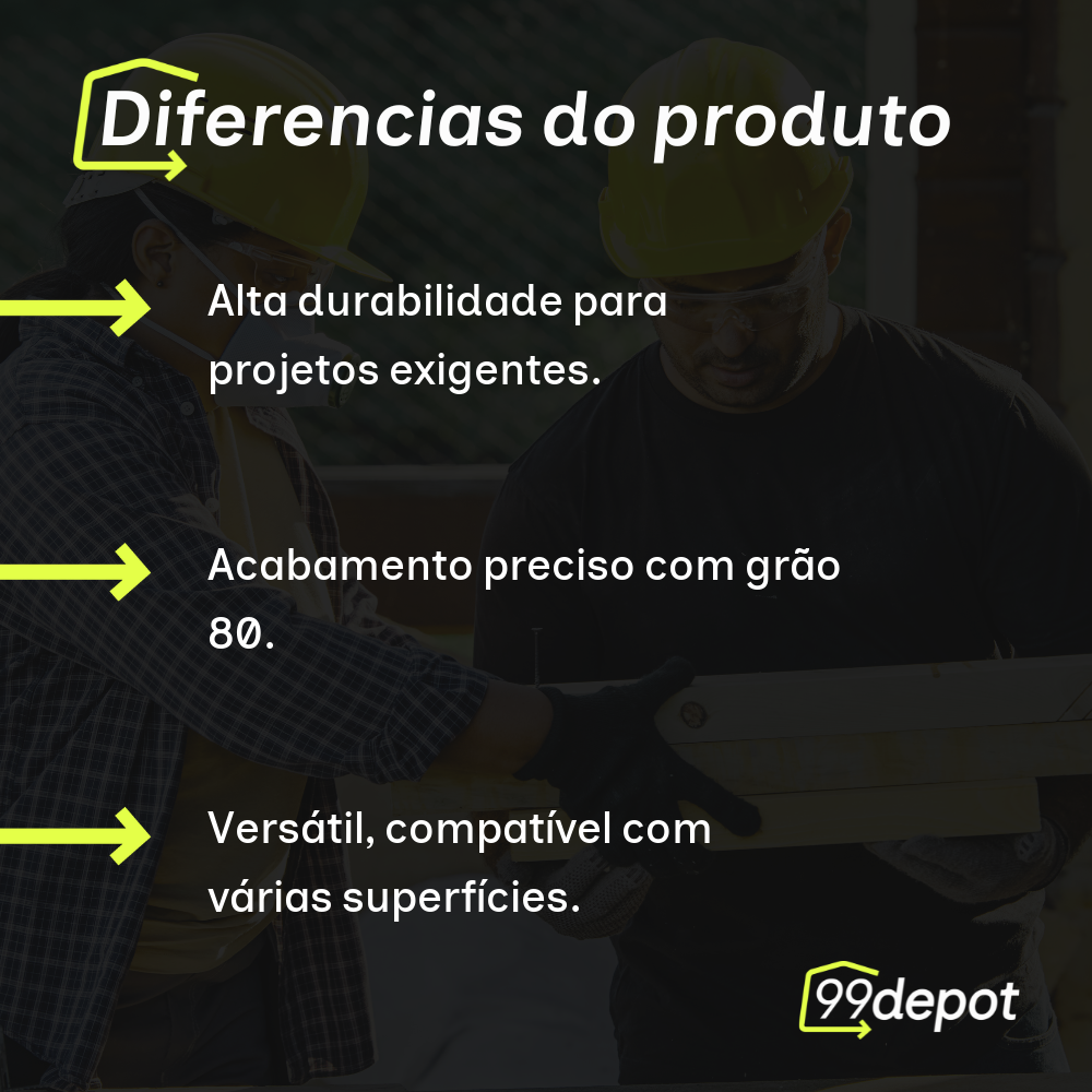 10 Lixas Black Infinity Grão 80 - Lixas Tatu