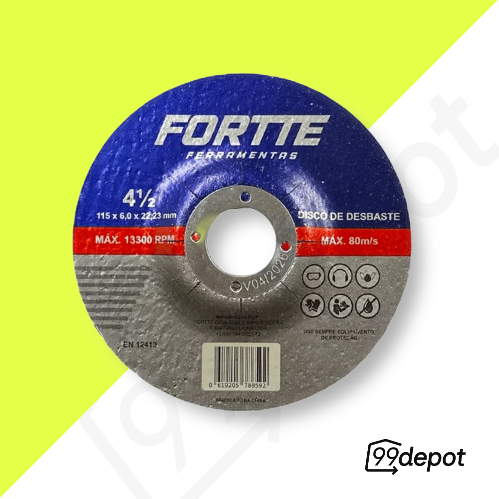 Disco de Desbaste 115x60x22.2mm - Fortte