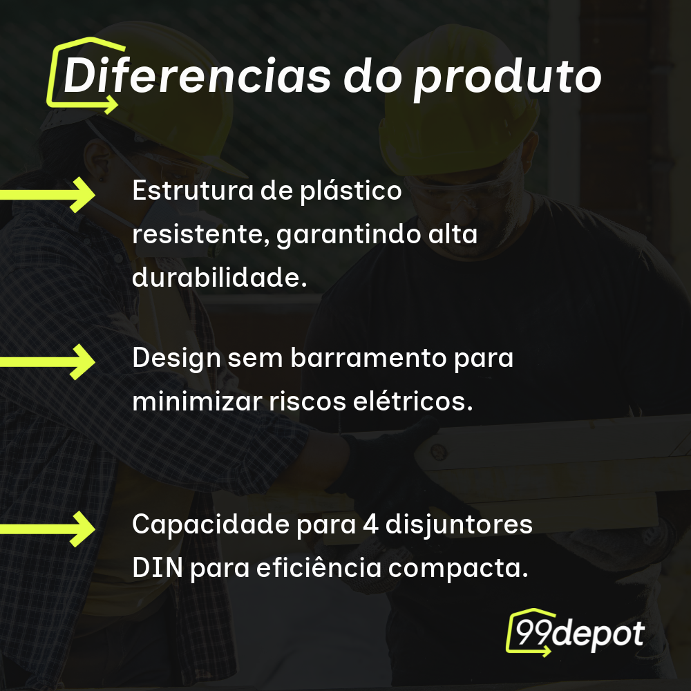 Quadro de Distribuição Sem Barramento 4 DIN - Krona