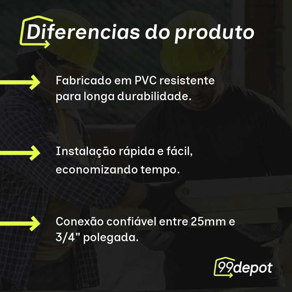 Adaptador Soldável para Caixa D'Água 25mm para 3/4" - Krona