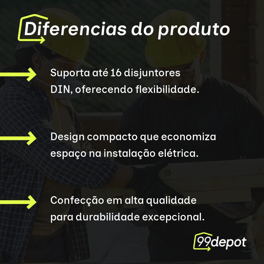 Quadro de Distribuição 16 DIN com Barramentos - Krona