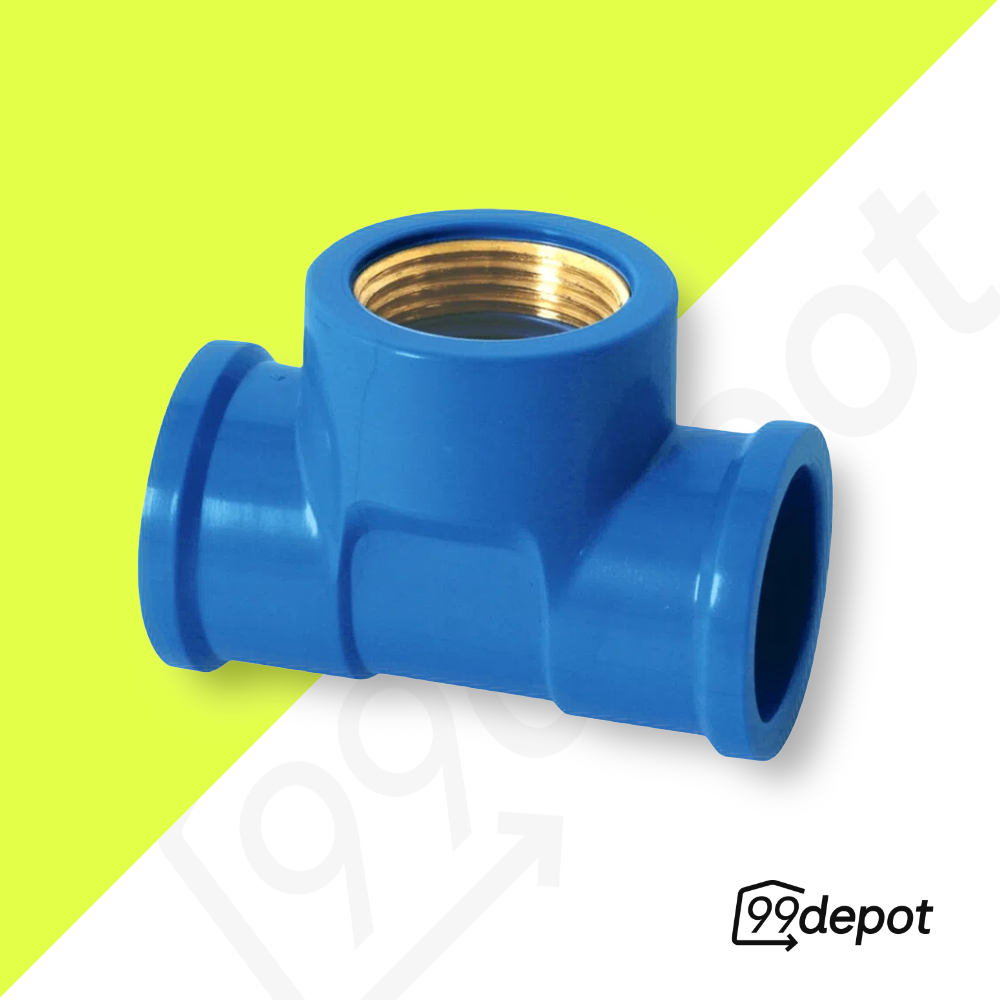 T Soldável azul com Bucha de Latão 25mm 3/4" - Krona