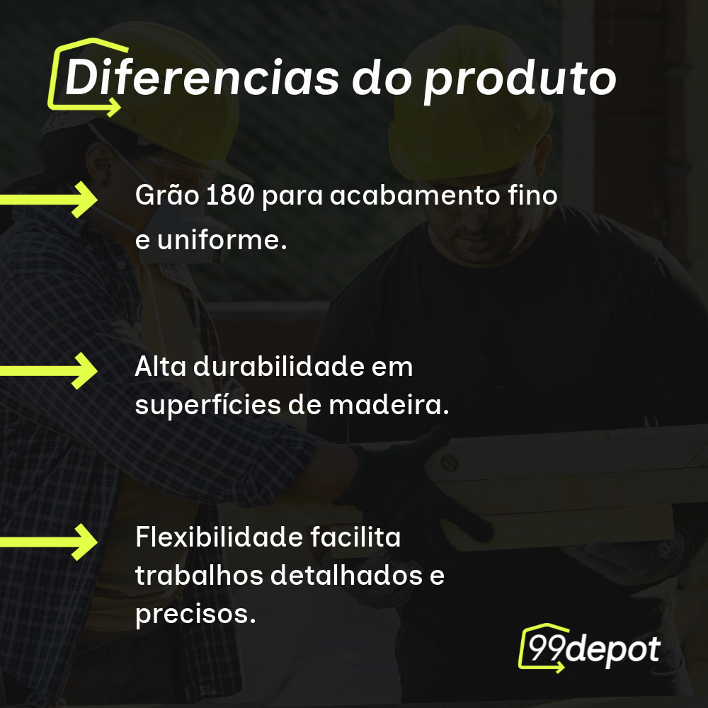 10 Lixas Madeira Grão 180 - Lixas Tatu