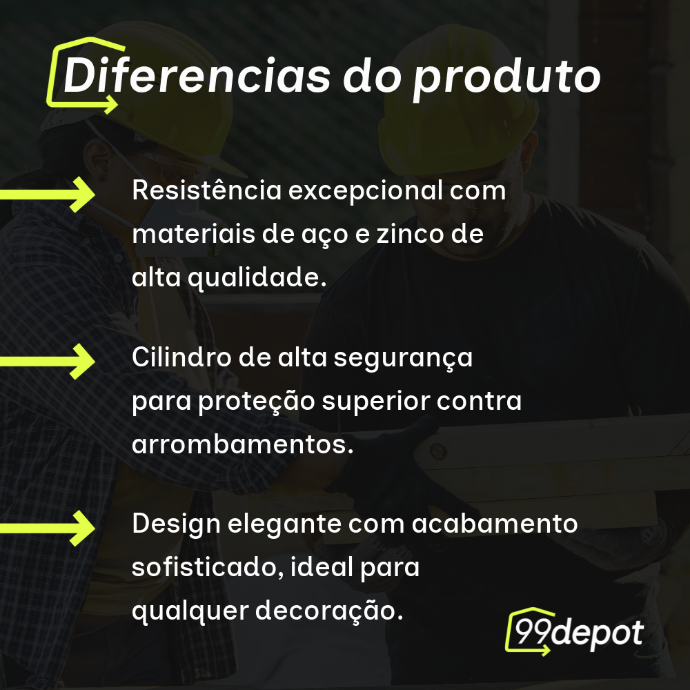 Fechadura Concept SM Preta - Pado