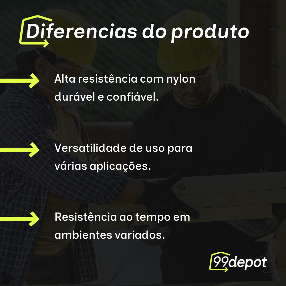 Abraçadeira de Nylon 4,8x380mm Branca 50 unidades - Fertak Tools
