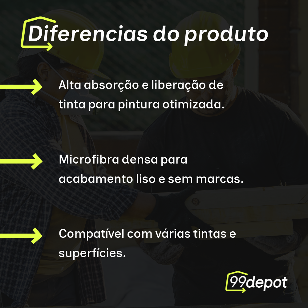 Rolo de Microfibra Plus com Cabo 10x150mm - Castor