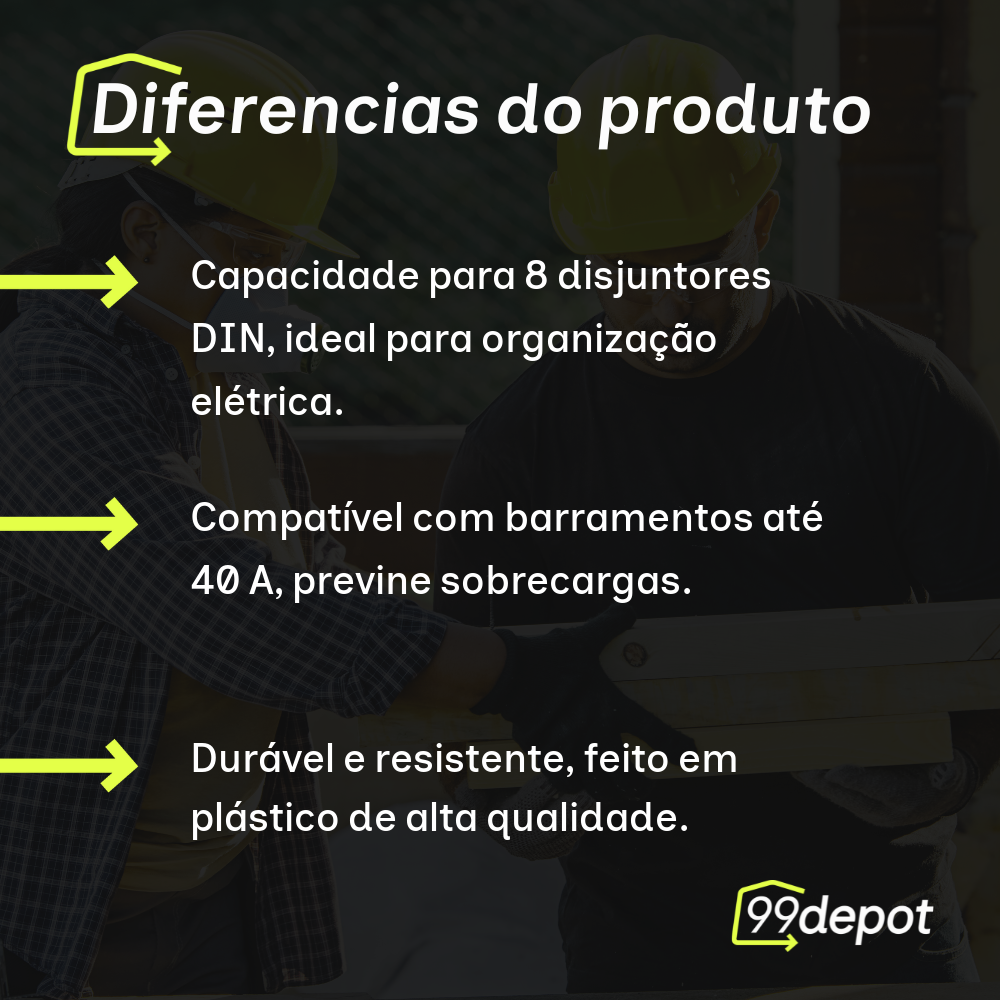 Quadro de Distribuição Sem Barramento 8 DIN - Krona