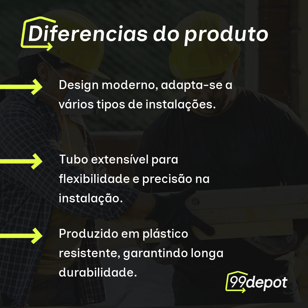 5 Multisifões Simples (Tubo/Sifão Extensível) 73cm - Krona