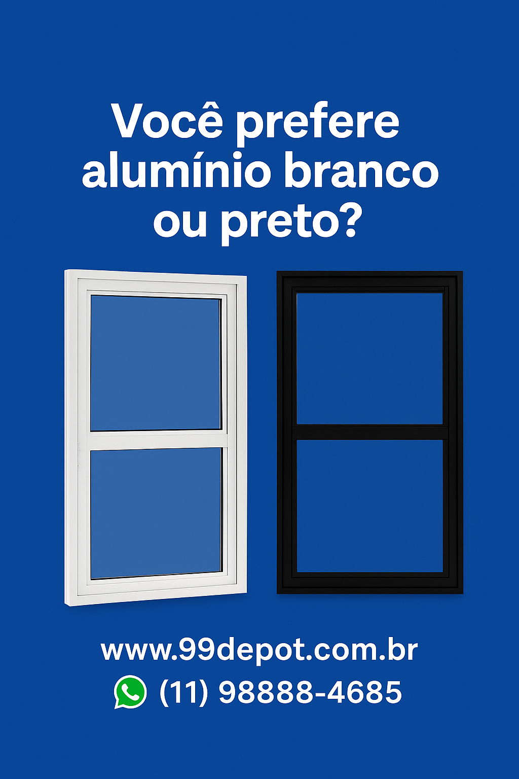 Vitro L25 4 folhas 120 x 120 Alumínio branco sem grade