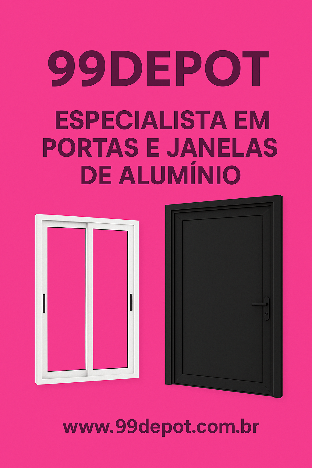 Vitro L25 - 2 Folhas Moveis 180x 120, alumínio preto com grade