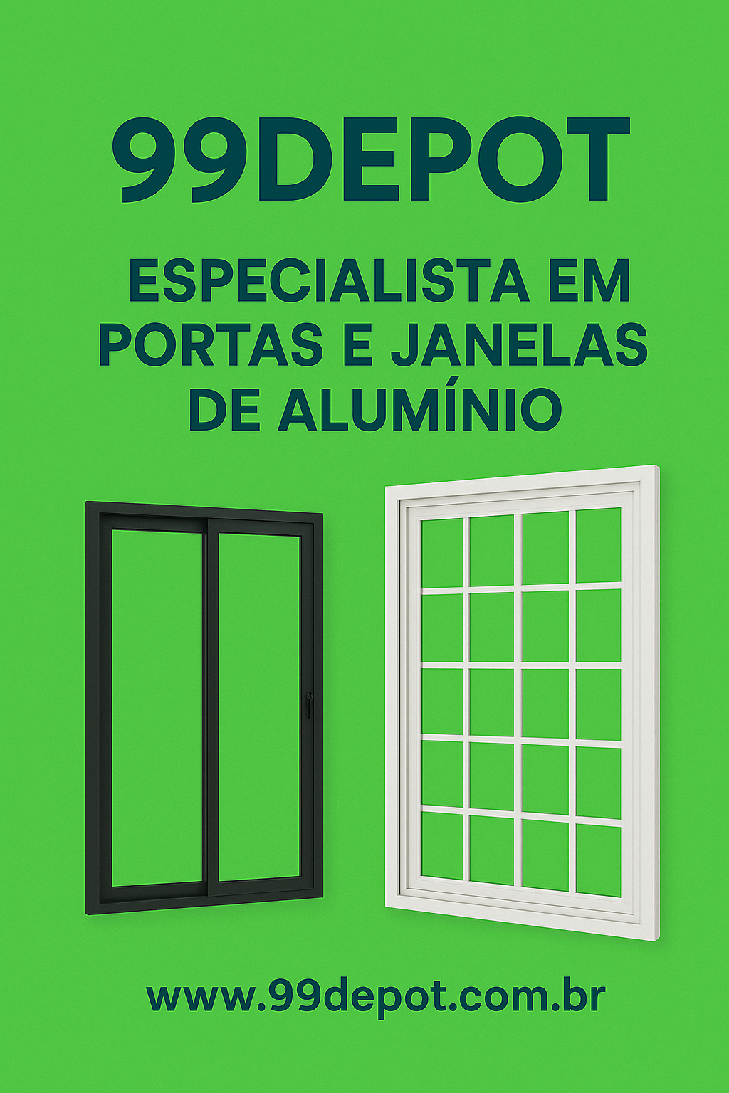 Vitro L25 - 2 Folhas Moveis 200x 100, alumínio preto com grade