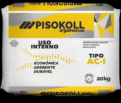 Kit 50 sacos - Argamassa ACI Pisokoll interno 20 kg cor cinza Preço FOB