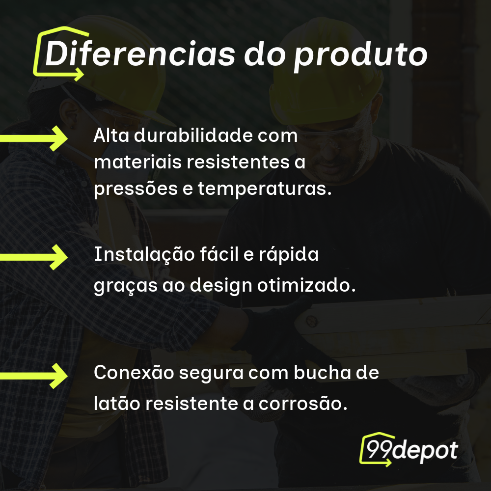 T Soldável azul com Bucha de Latão 25mm 1/2" - Krona