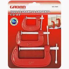 Kit grampo sargento com 3 pecas Gadan