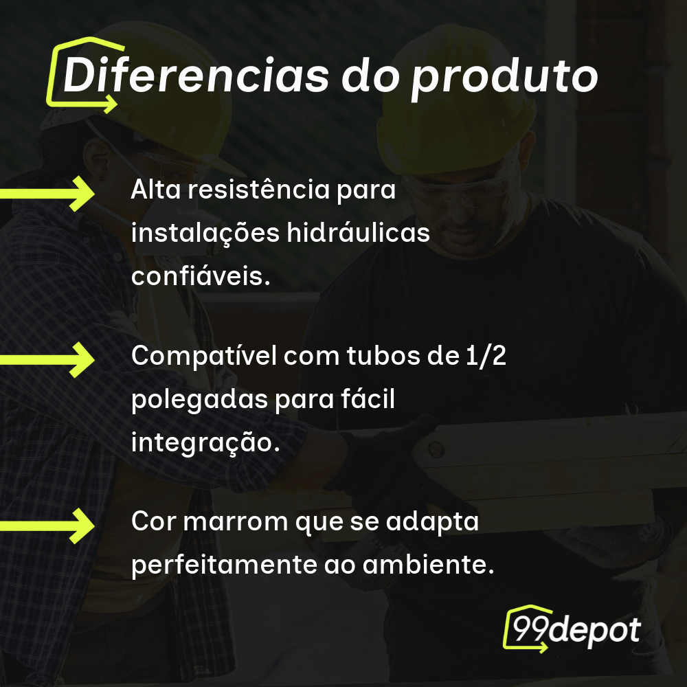 Cotovelo 1/2" x 1/2" Marrom LR - Fortlev | 99depot