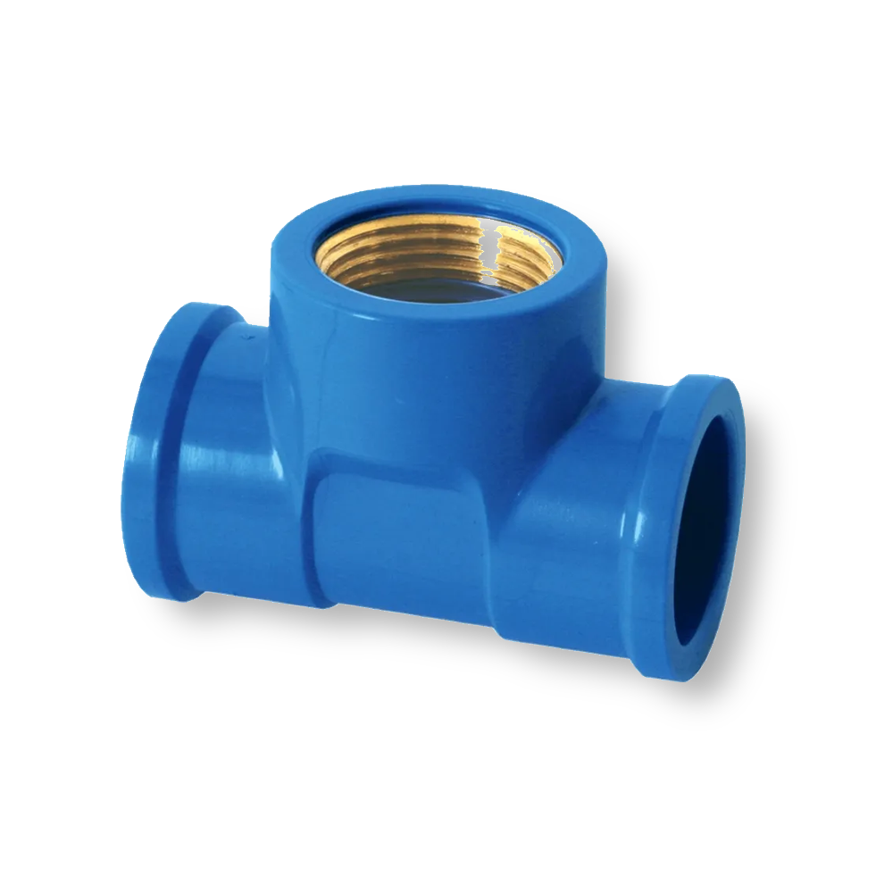 T Soldável azul com Bucha de Latão 25mm 1/2" - Krona