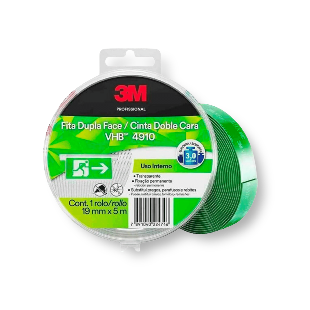 Fita Dupla Face para Uso Interno com Estojo 12mm - 3M