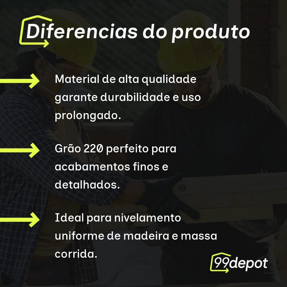 10 Lixas Massa/Madeira Trionite Grão 220 - Lixas Tatu