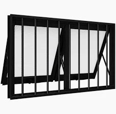 Janela Maxim ar L14 2 seções 120 x 80 aluminio preto - 99depot