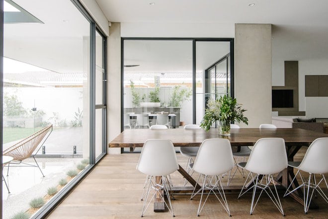 Vitro L25 4 folhas 100 x 100 Alumínio branco com grade