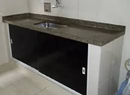 Porta para fechamento de pia L20 200x120, Alumínio preto