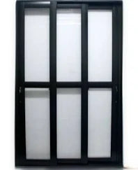 Porta sacada L25 3 folhas moveis 210 x 300 aluminio preto - 99depot