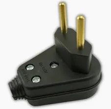 Plugue ( pino macho ) 90* gigante com prensa cabo 10 amp. V17E1 preto -99depot