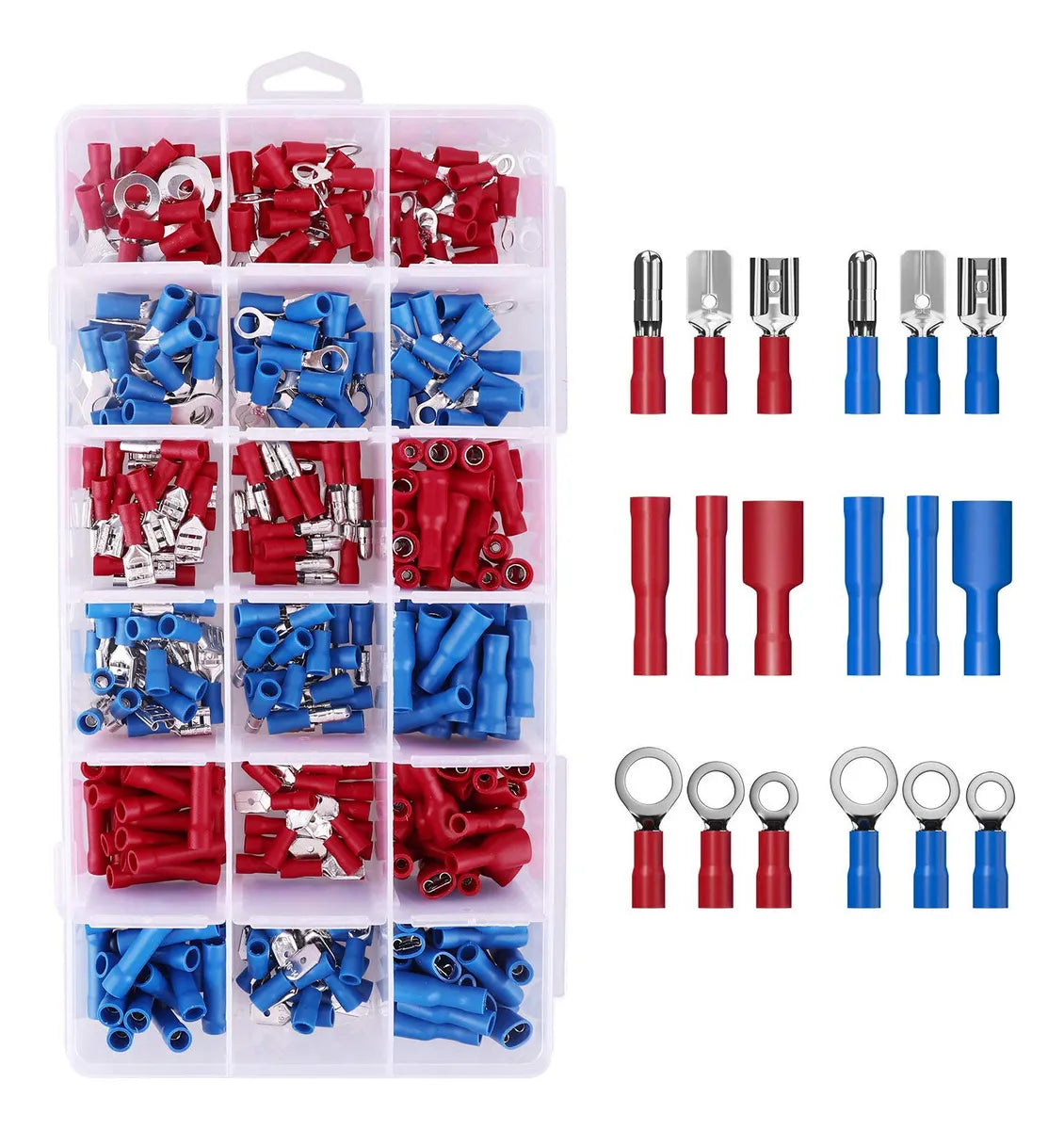 Kit 15 Terminais Conectores elétricos - 5 modelos de cada