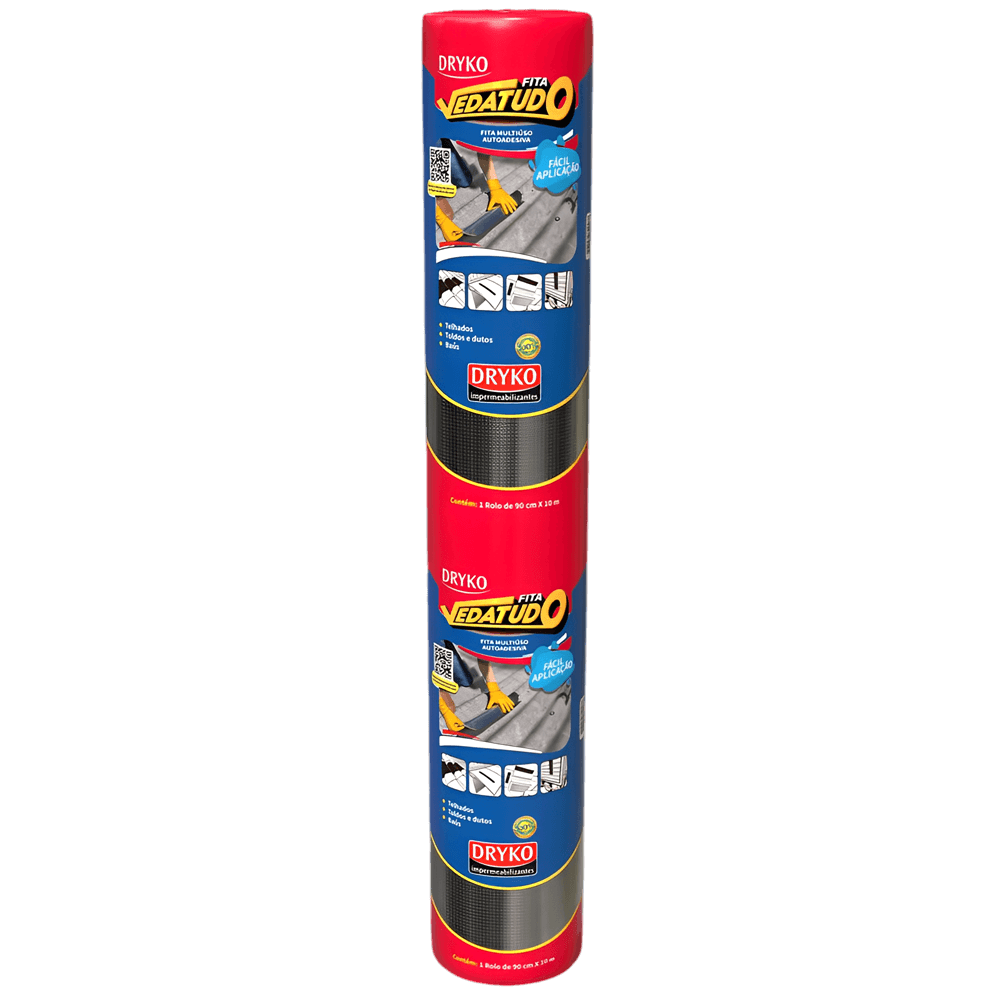 Manta asfáltica aluminada telhado auto adesiva 60 cm x 10 mts - 99depot