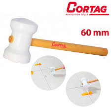 Martelo de Borracha Branco 60 mm Cortag - 99depot