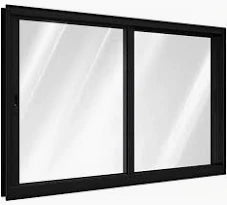 Vitro L25 - 2 Folhas Moveis 200x 100, alumínio preto sem grade