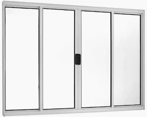 Vitro L20 4 Folhas Alumínio branco 120 x 100 - sem grade