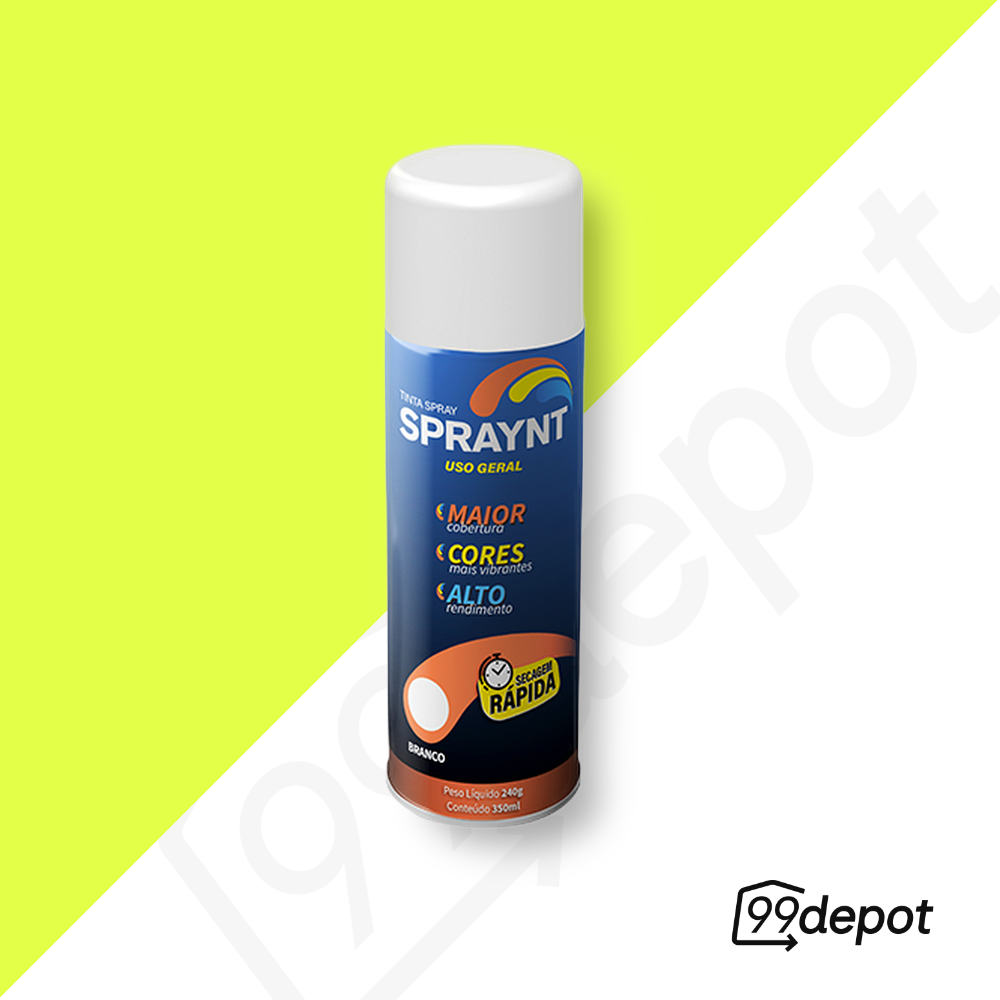 Spray de Tinta Branco Brilhante 350ml