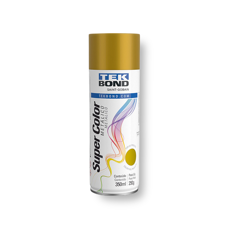 Spray Metálico Ouro 350ml - Tekbond