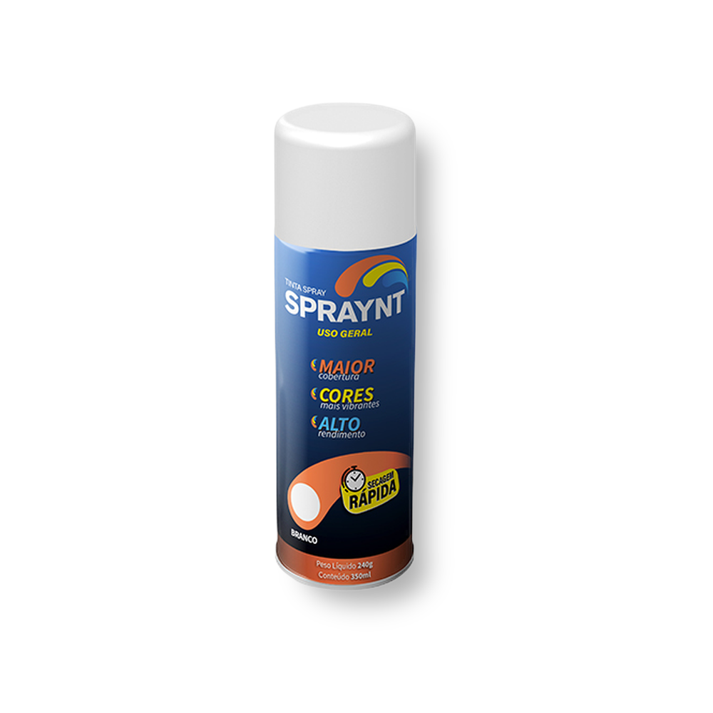 Spray de Tinta Branco Brilhante 350ml