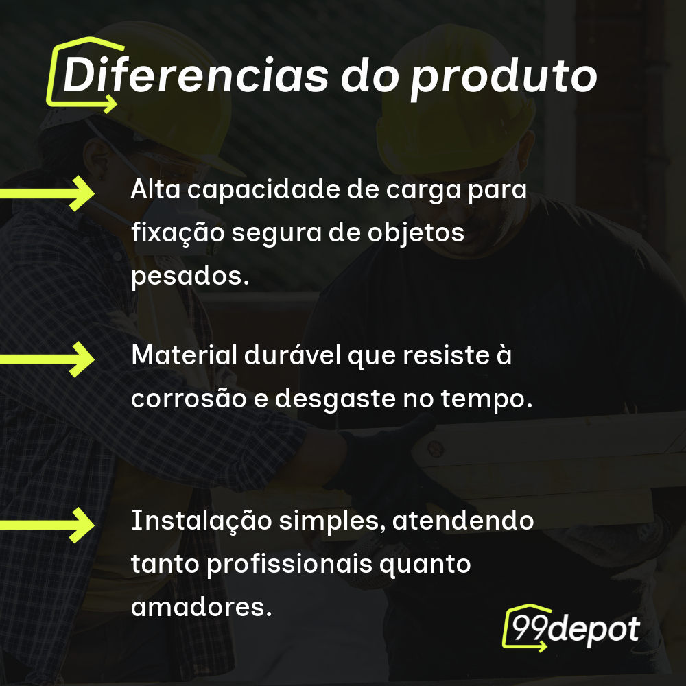 Gancho 10 com Bucha Pacote 100 Unidades - Jomarca