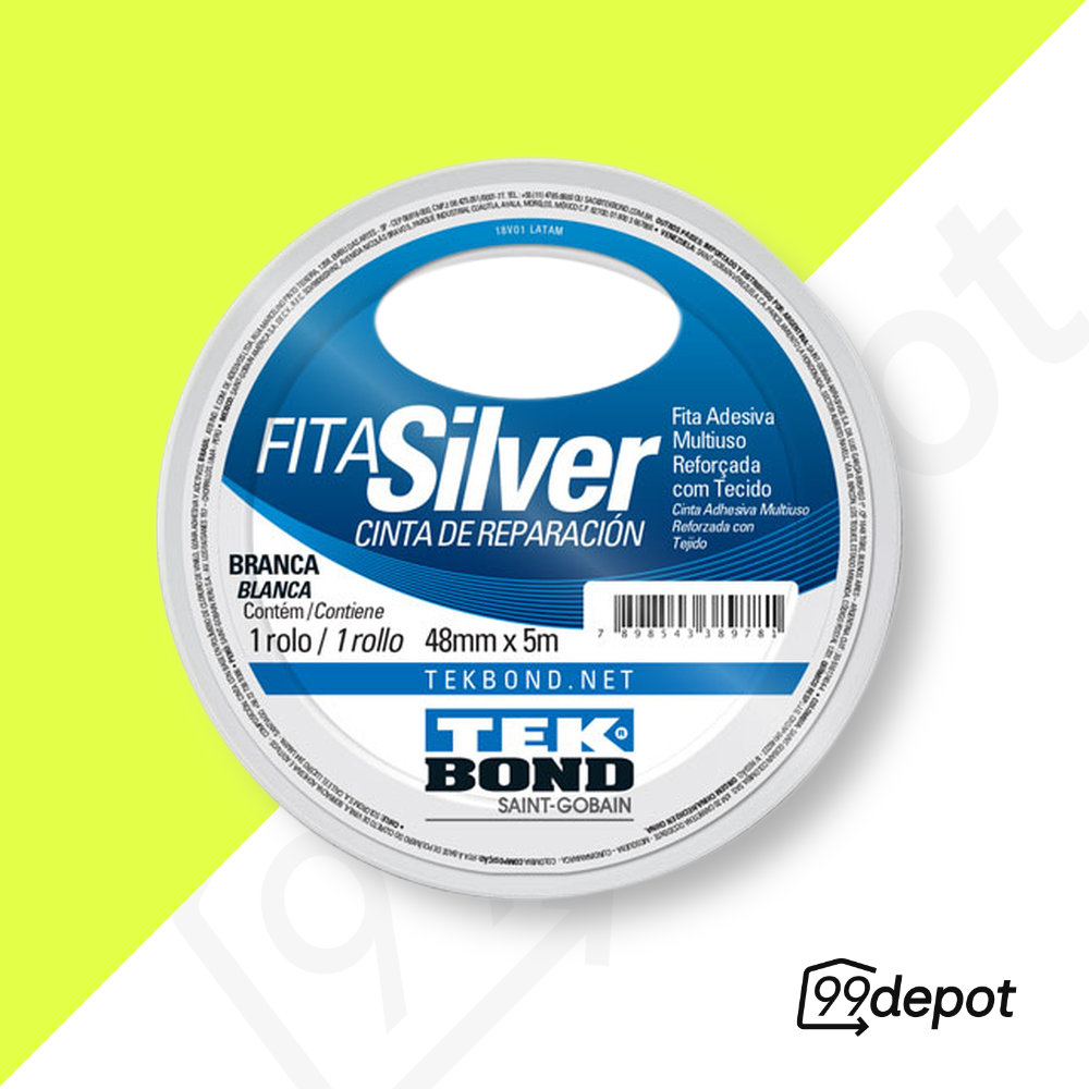 Fita Silver Tape 48 mm x 5 m - Tekbond