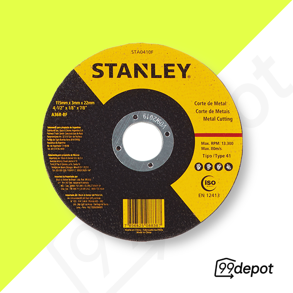 Disco de Corte 4.1/2" x 7/8" x 3.0" - Stanley