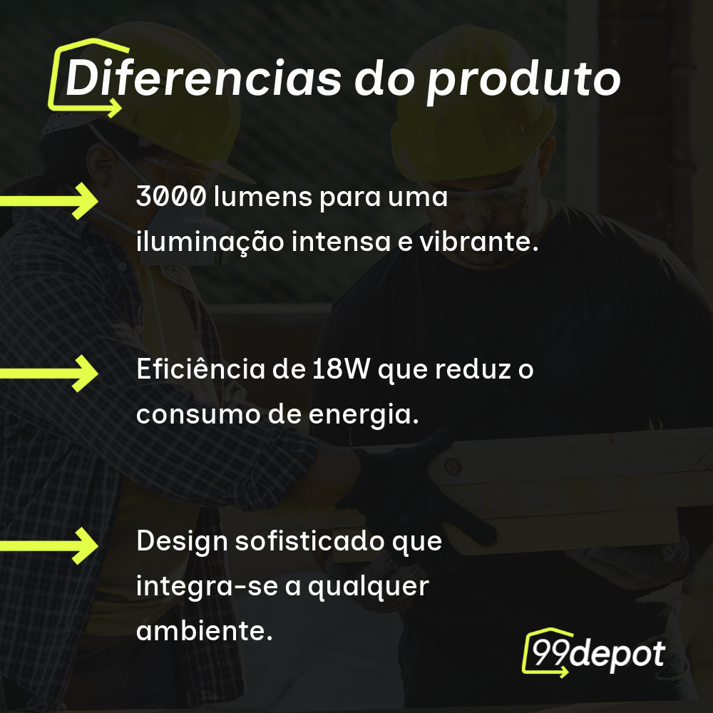 Luminária de Emergência LED 3000LM 18W - Blumenau