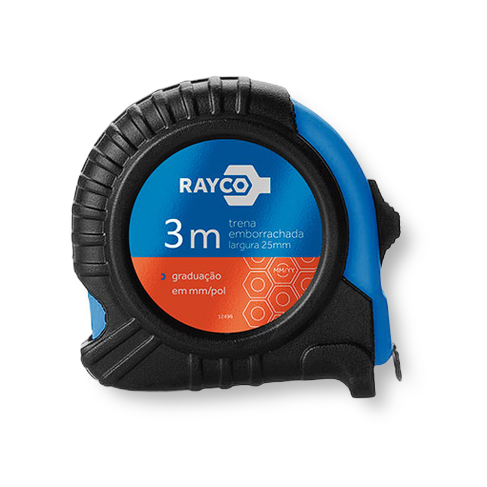 Trena 3 Metros Emborrachada 16mm Azul - Rayco