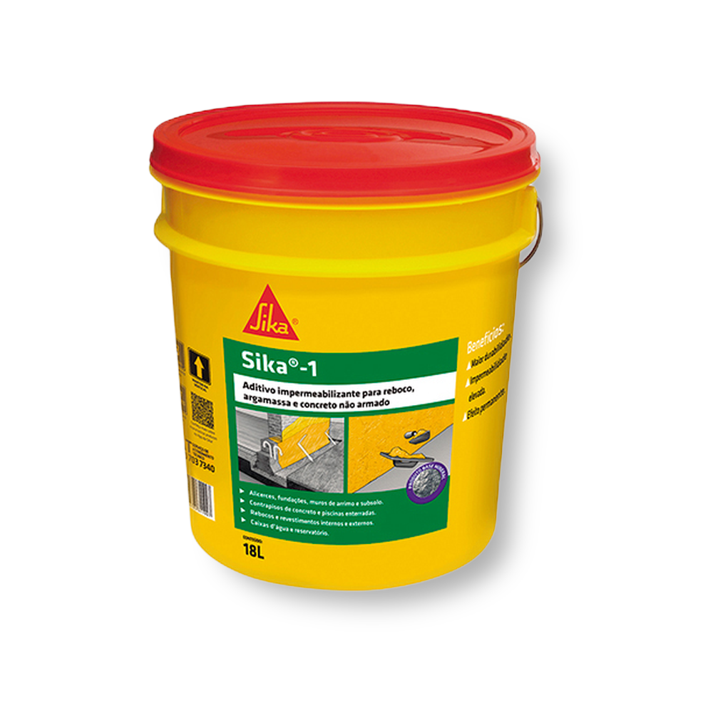 Impermeabilizante Sika 1 Reboco 18L - Sika