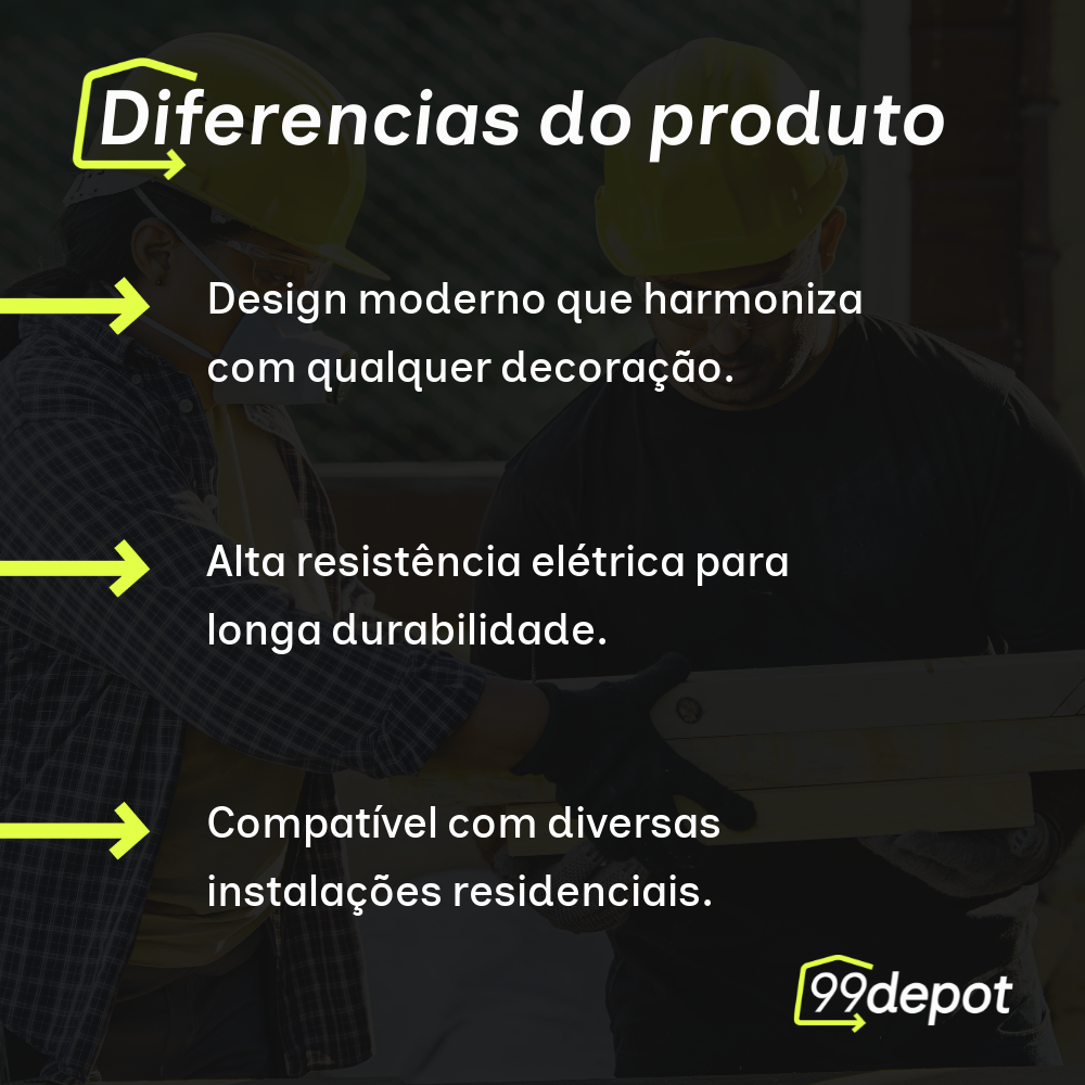 5 Interruptores Simples Branco 10A x 250V