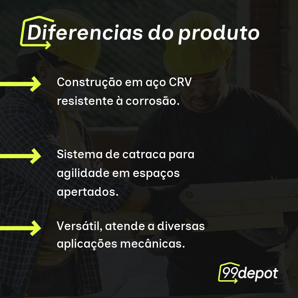 Chave Combinada Catracada CR-V 15mm - EDA