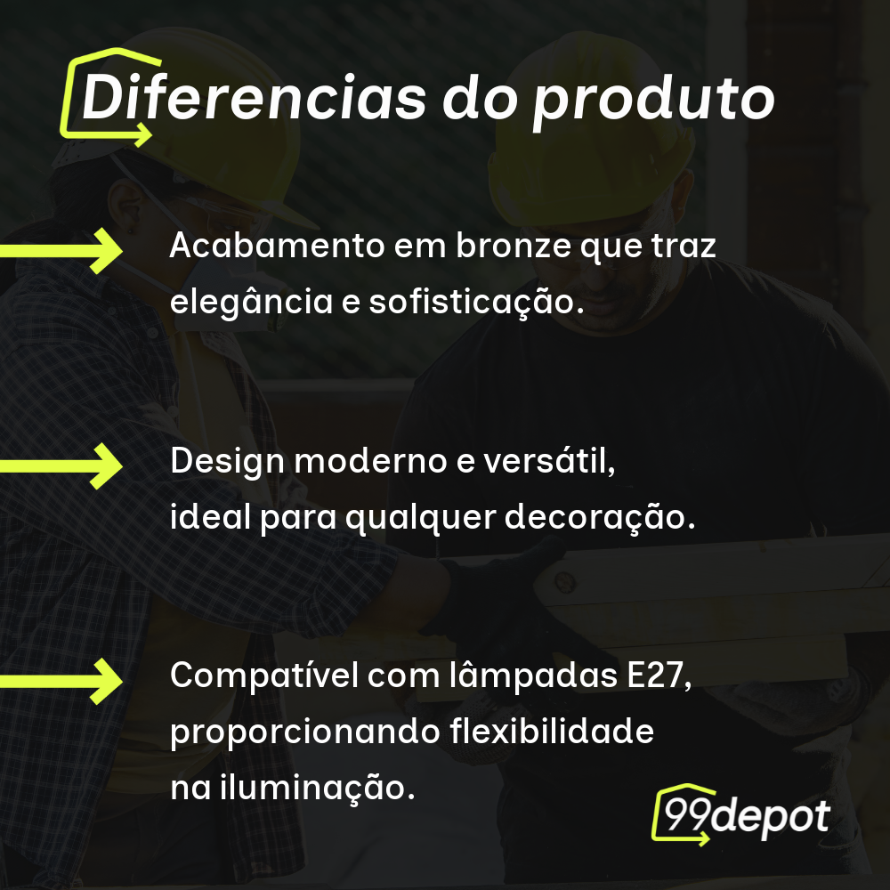 Spot Embutido Fixo de Bronze E27