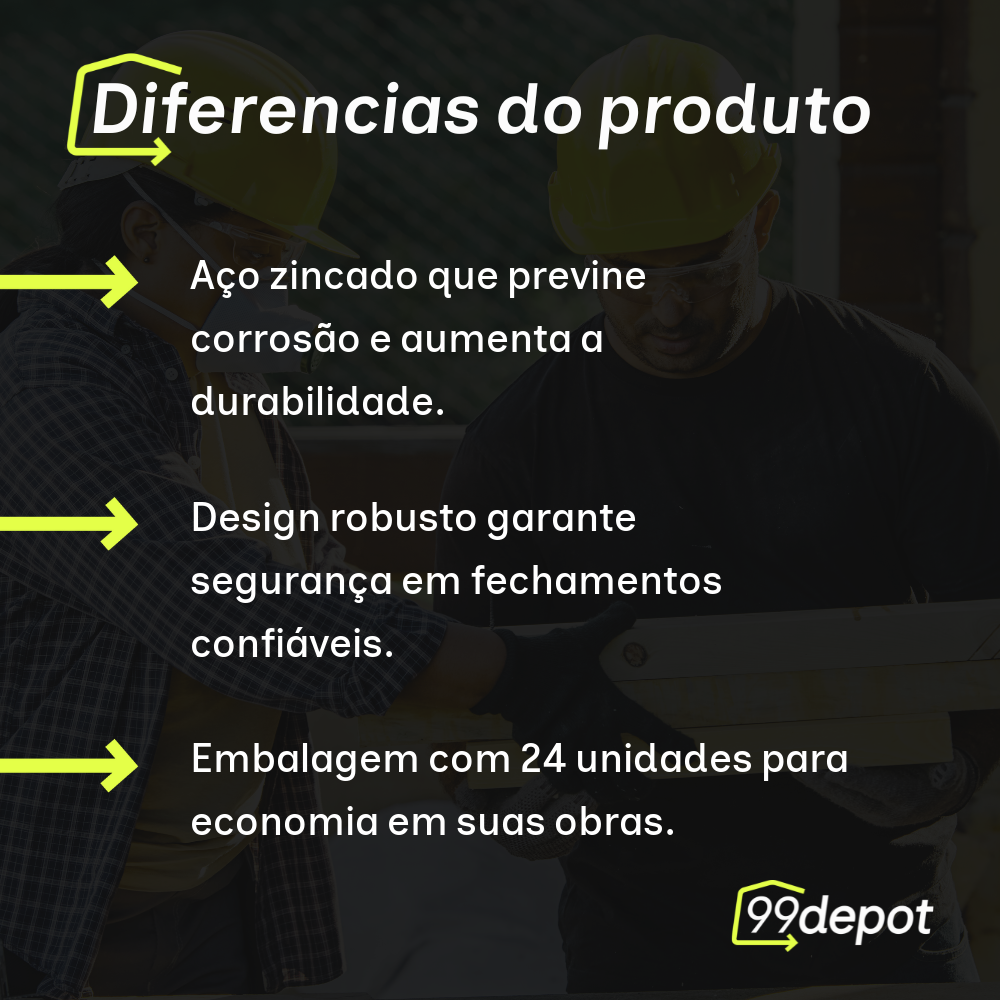 Dobradiça Reforçada Zincada 2 1/2"