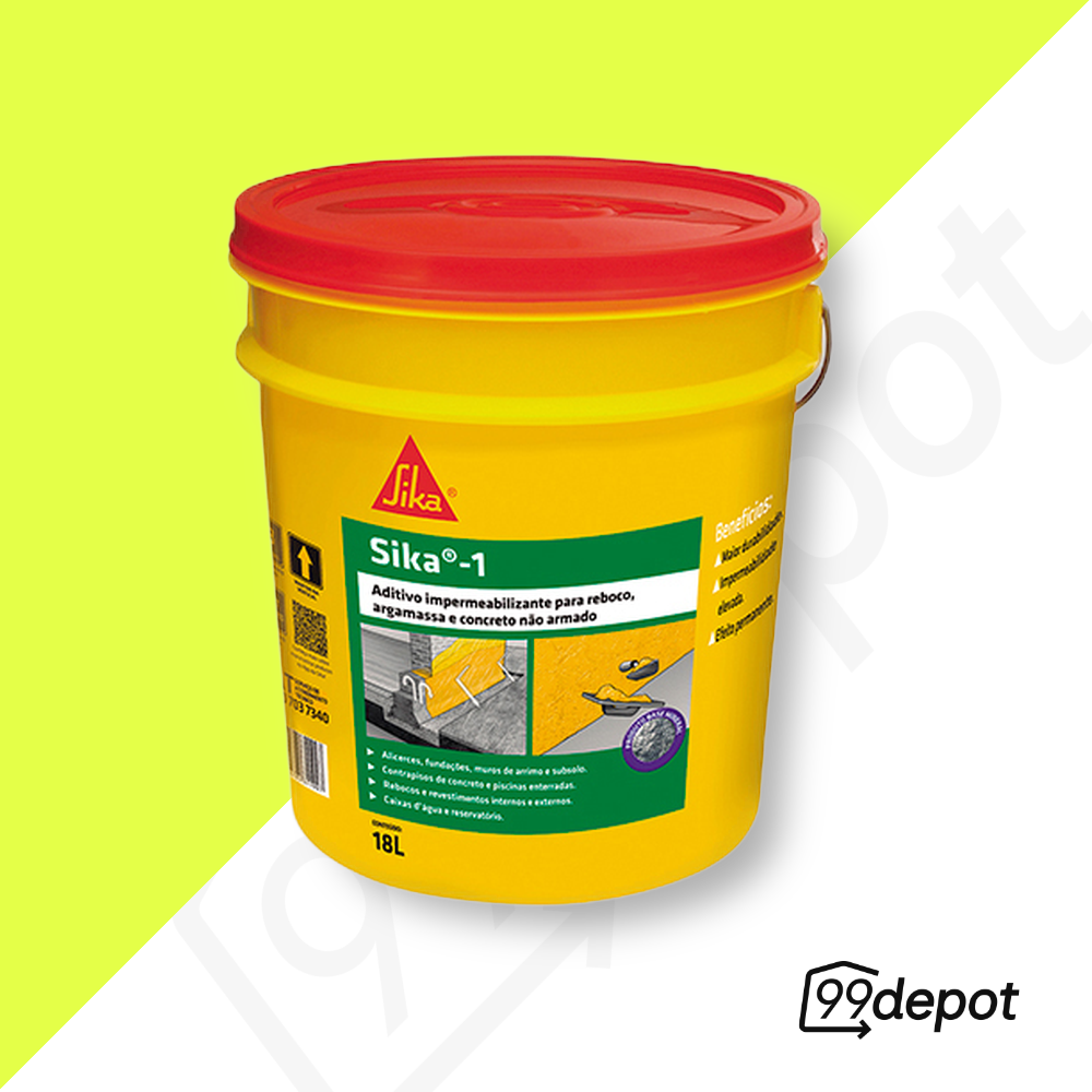 Impermeabilizante Sika 1 Reboco 18L - Sika