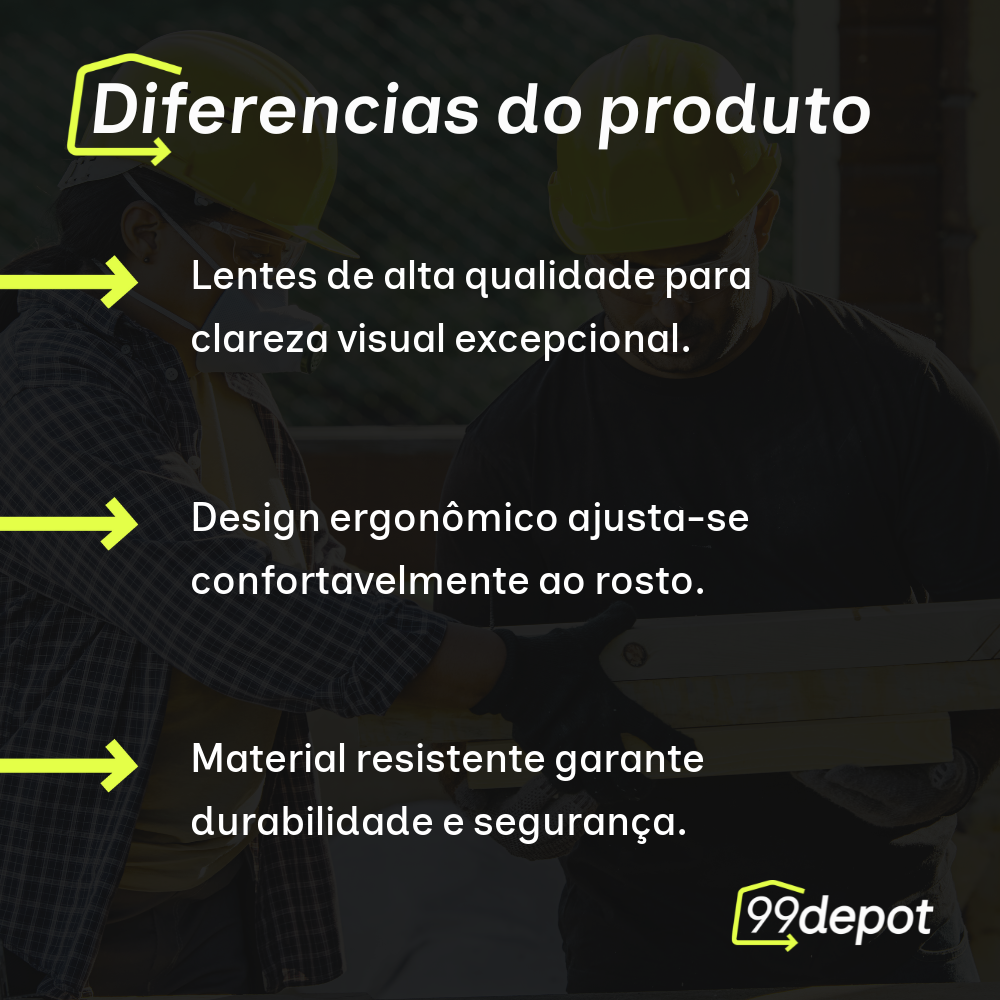 Óculos de Proteção Ampla Visão
