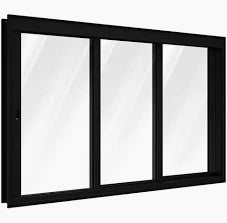 Vitro L25 3 planos moveis 200x 120,Aluminio preto sem grade